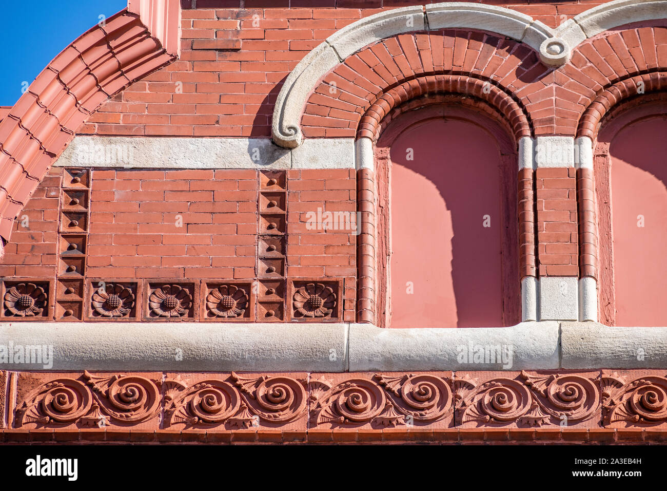 Close up of terracotta architectural detail Stock Photo