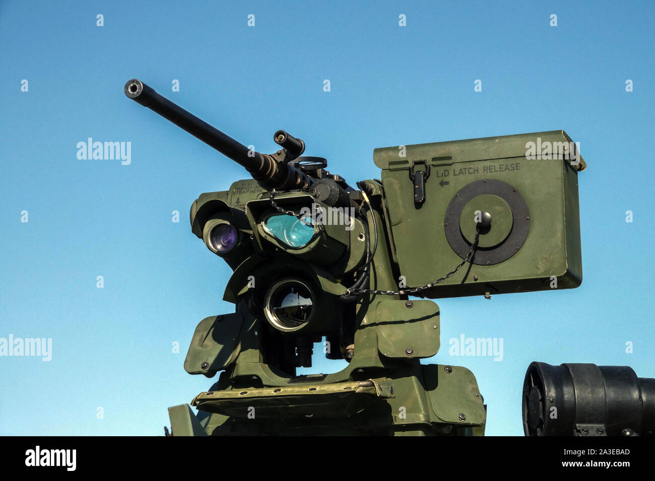Heavy machine gun Browning M2HB QCB Czech Army Stock Photo