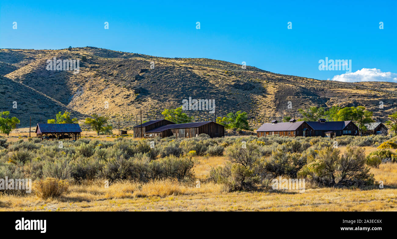California, Tule Lake National Monument, Camp Tulelake, original buildings Stock Photo Alamy