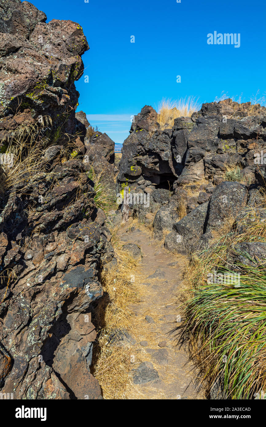 California, Lava Beds National Monument, Captain Jack's Stronghold ...