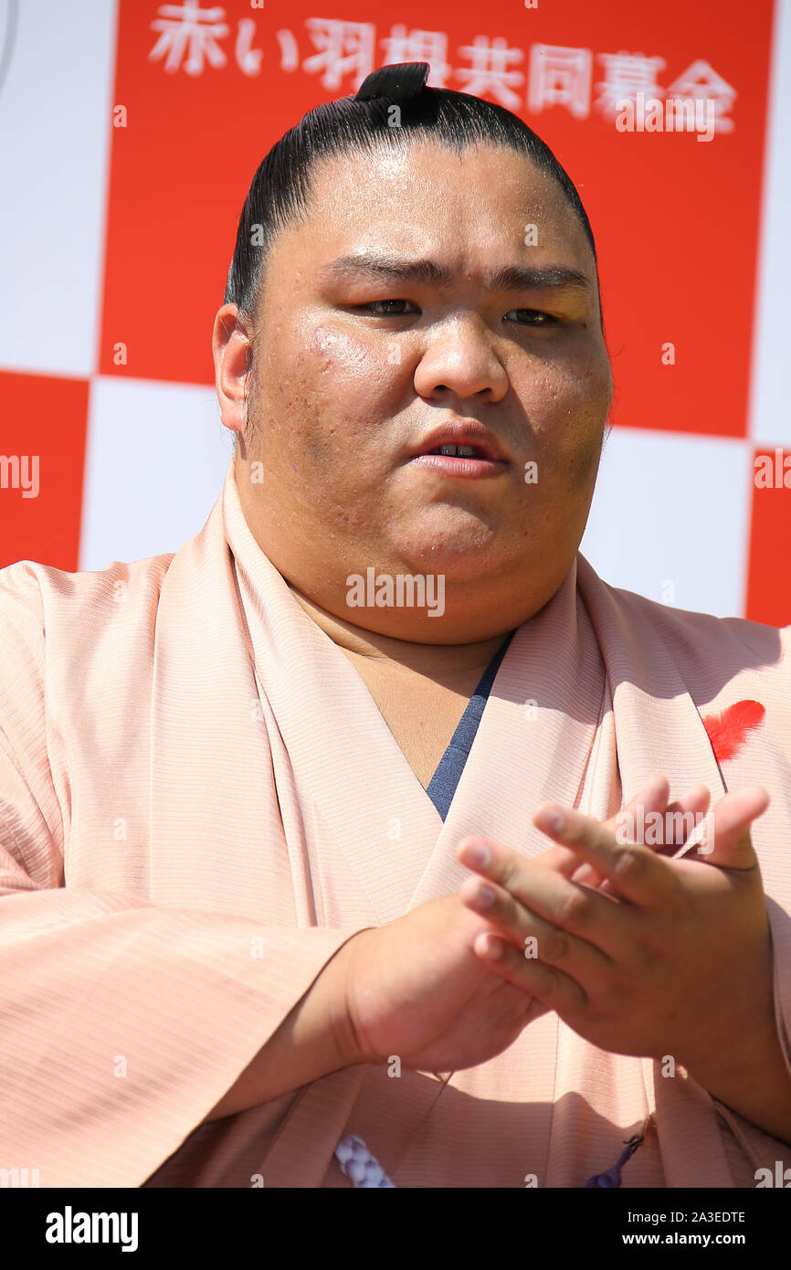 Sumo wrestler Mitakeumi attends the "Red Feather Community Chest