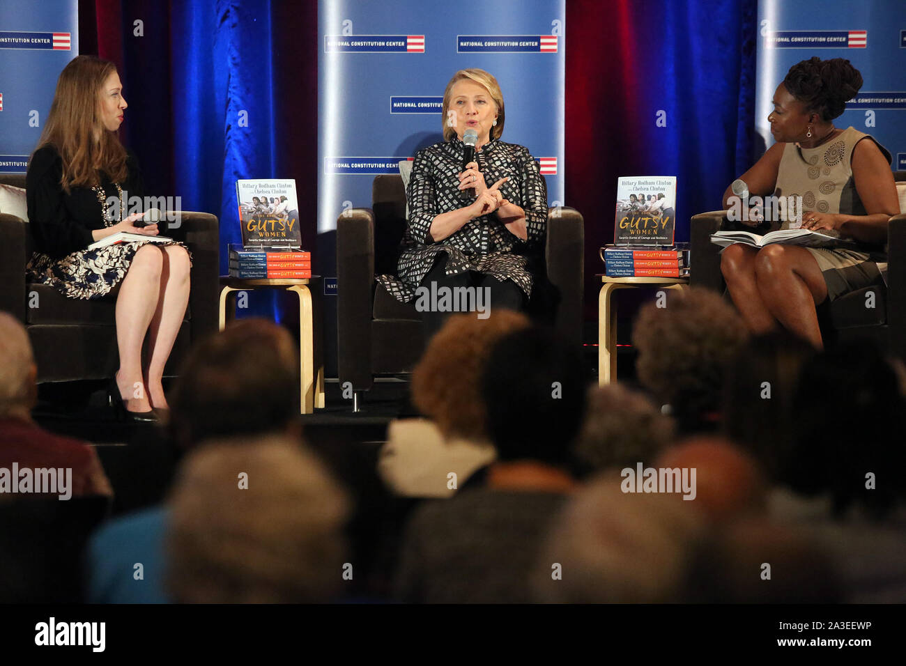 Philadelphia PA, USA. 7th Oct, 2019. Hillary Rodham Clinton and her ...