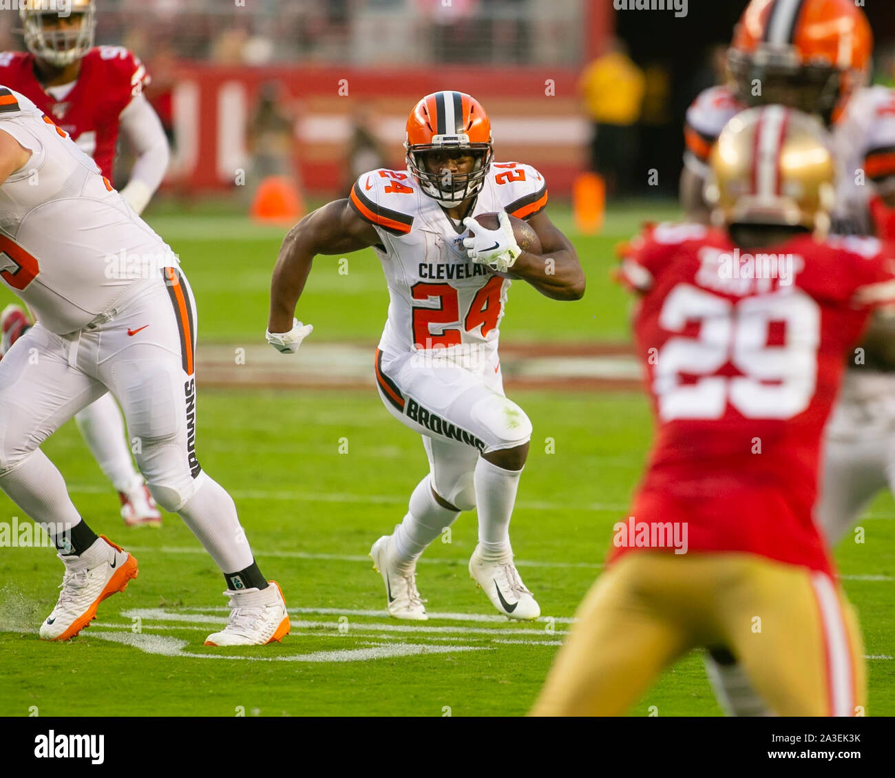 NFL - NFLPA Rookie Premiere Cleveland Browns running back Nick Chubb (31)  poses for a portrait during the NFLPA Rookie Premiere on Saturday, May 19,  2018 in Thousand Oaks, Calif. (Ben Liebenberg/NFL)