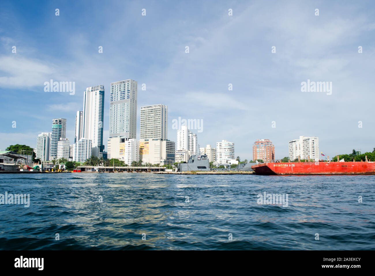 Bocagrande skyline as seen from the bay Stock Photo