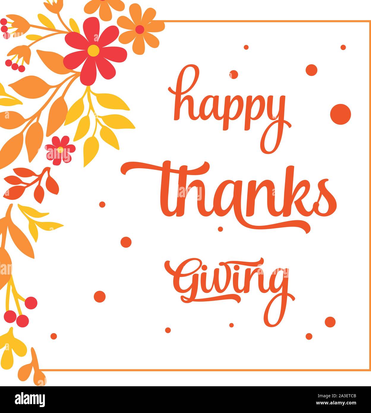 Template for design of card thanksgiving, with elegant autumn leaf ...