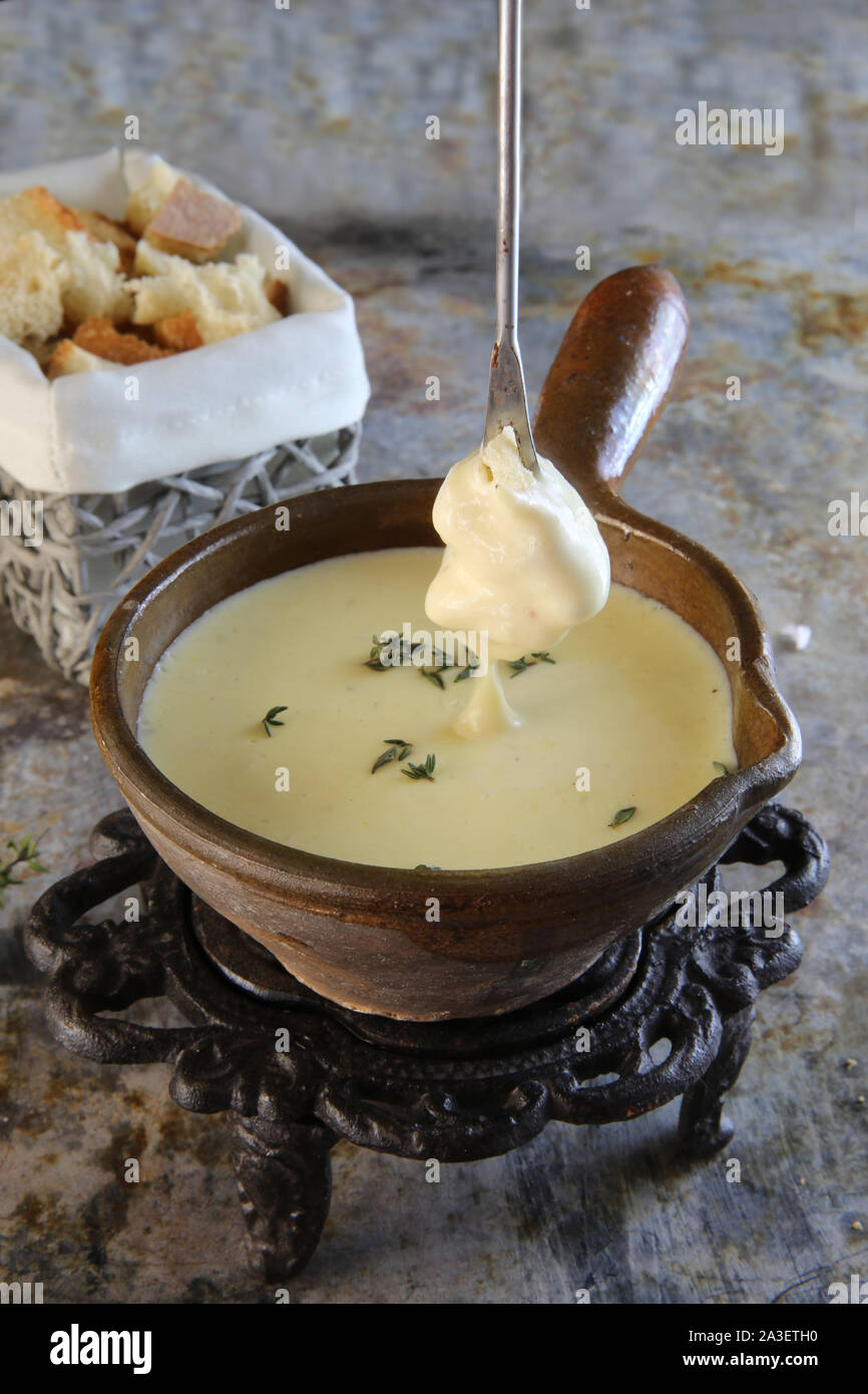 Fondue au fromage Stock Photo Alamy