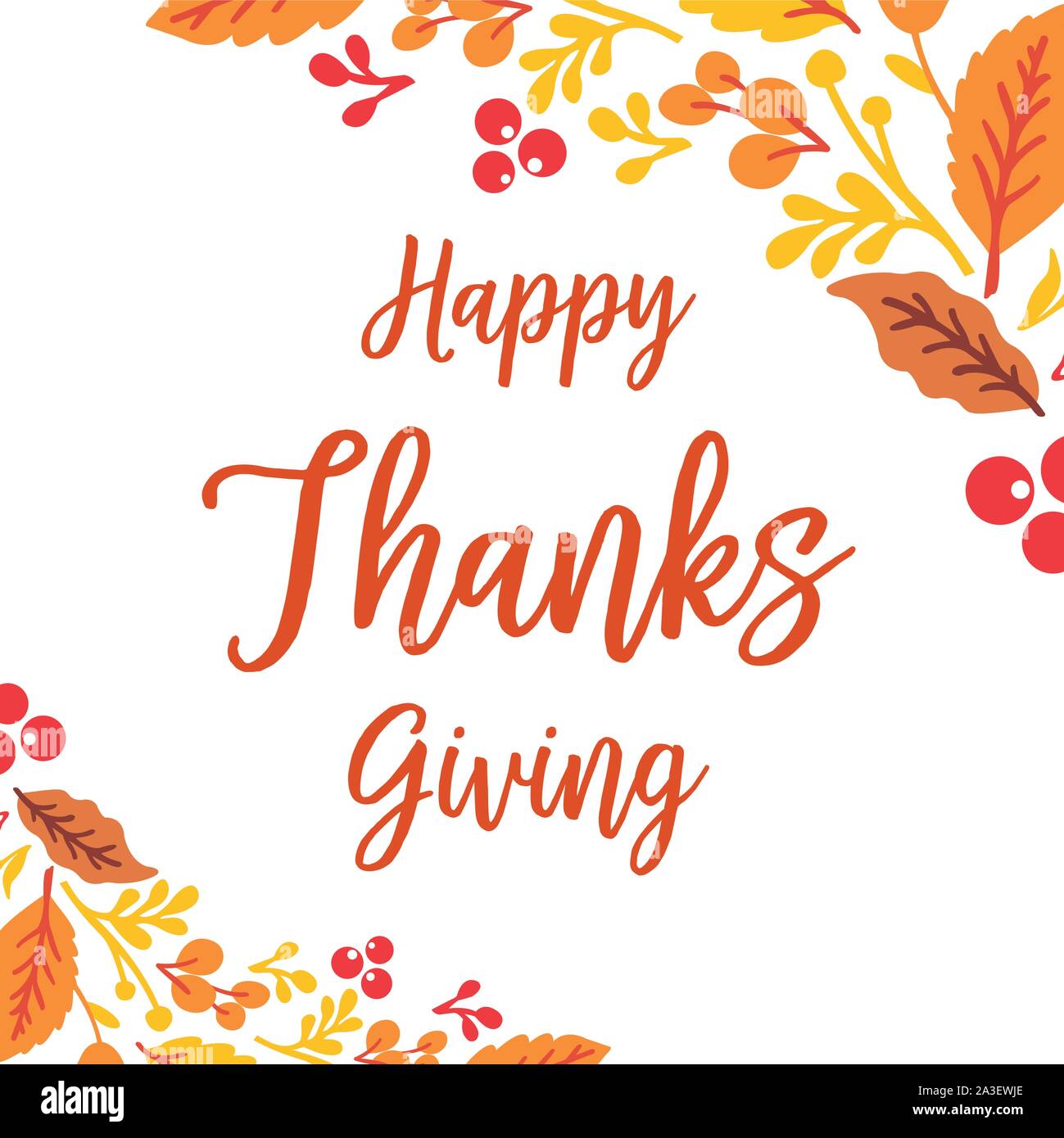 Poster thanksgiving, with design pattern of autumn leaves frame. Vector ...