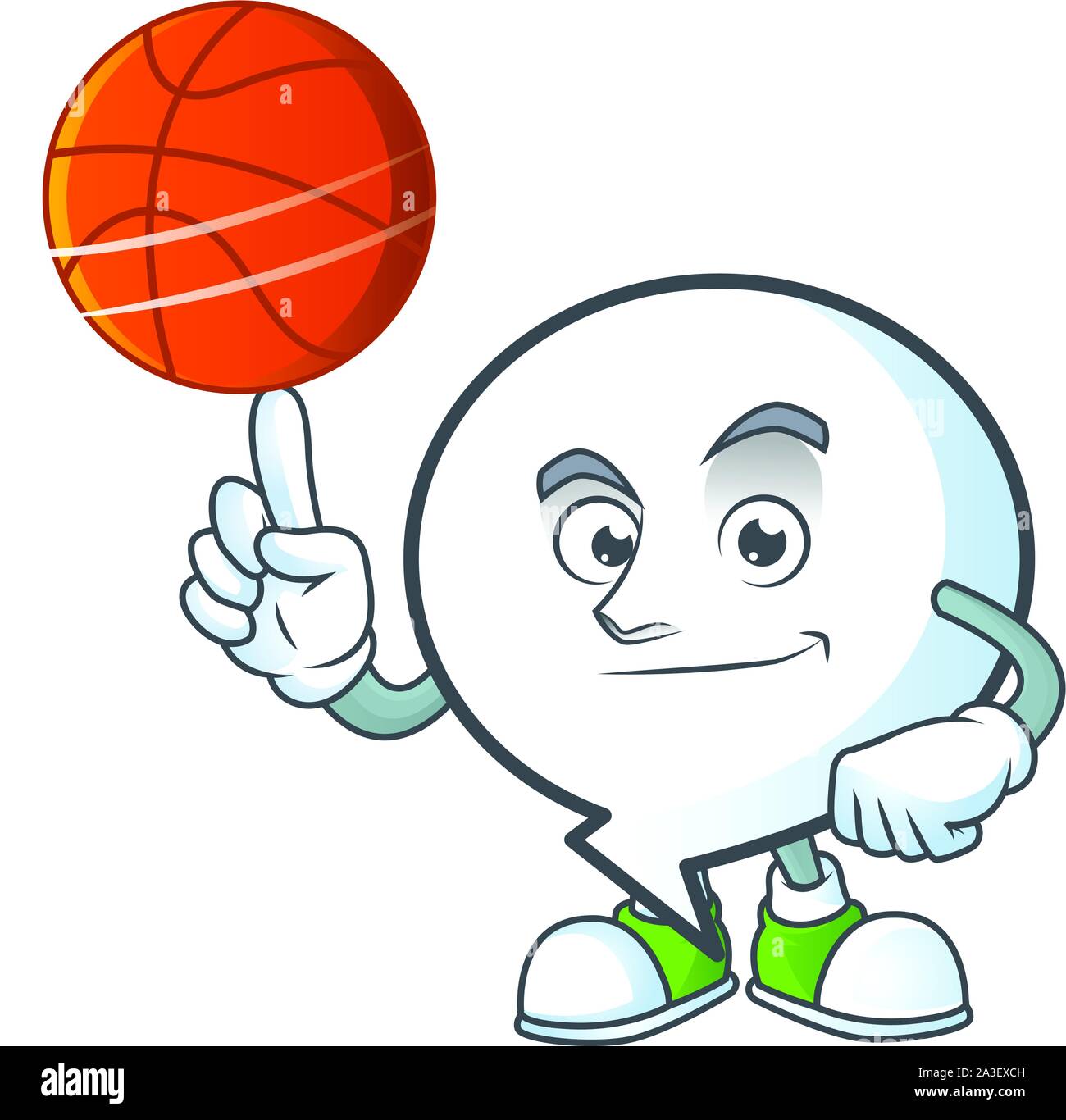 With basketball cartoon circle bubble for the text Stock Vector Image ...