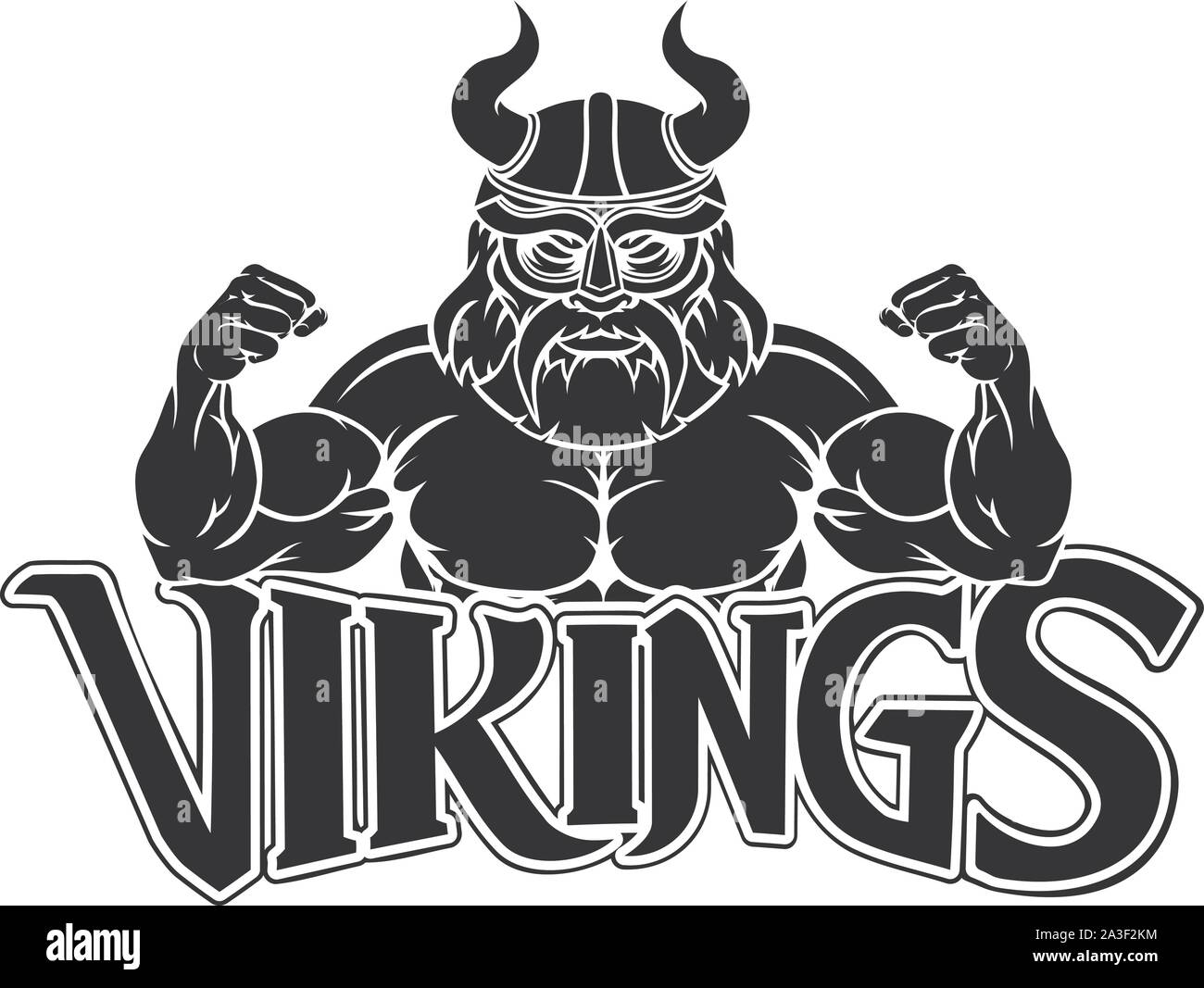 Viking Cartoon Sports Mascot Stock Vector