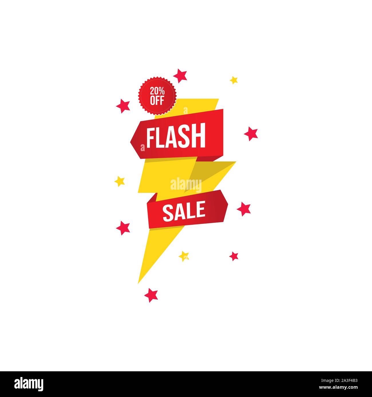 Free Vector  Creative yellow flash sale design in comic style