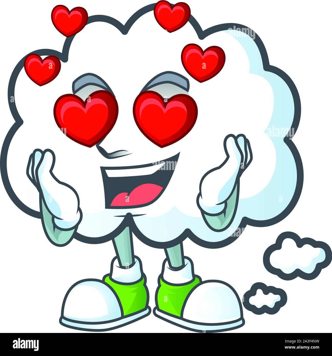 In love design cloud bubble for icon thinking Stock Vector