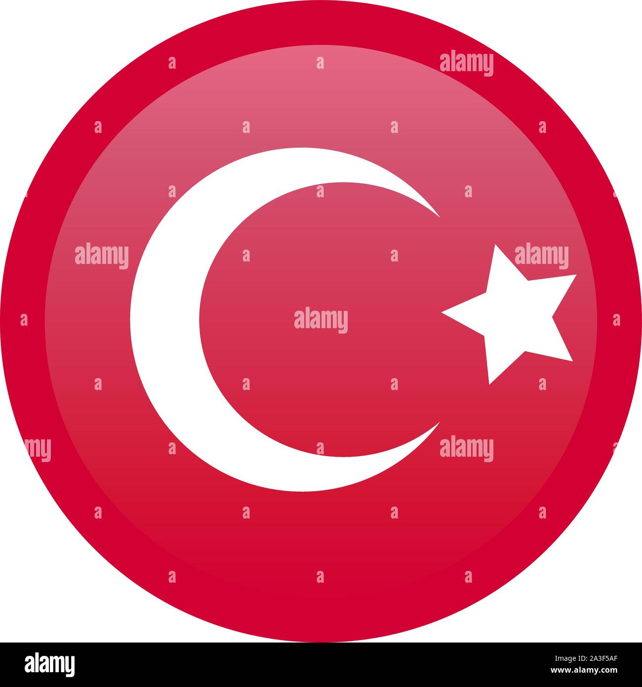 The national flag of Turkey. Rightly proportions and colors Stock