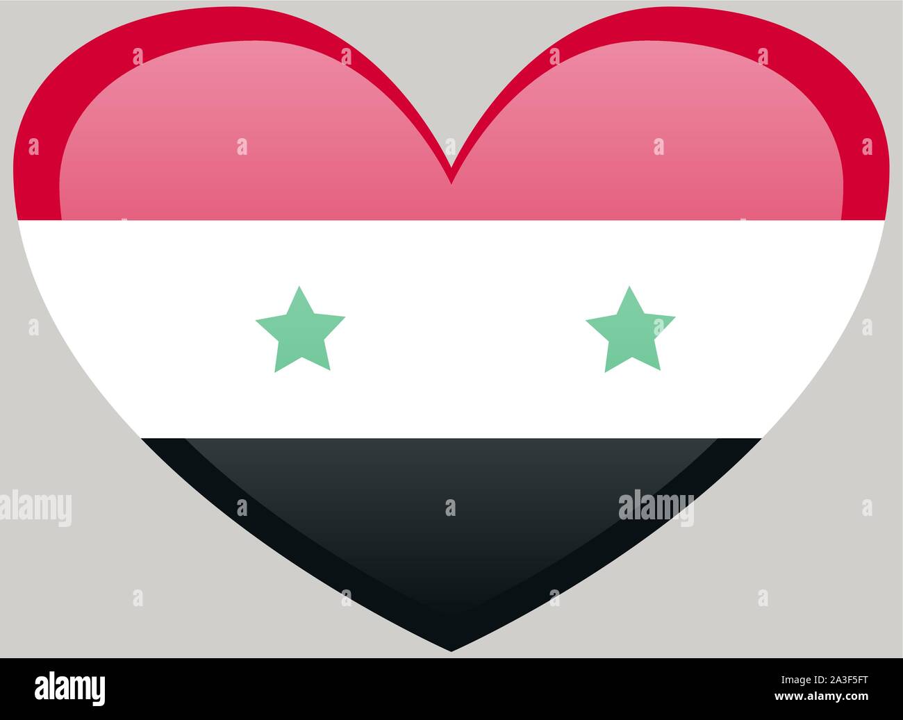National flag of Syria with correct proportions and color scheme Stock Vector