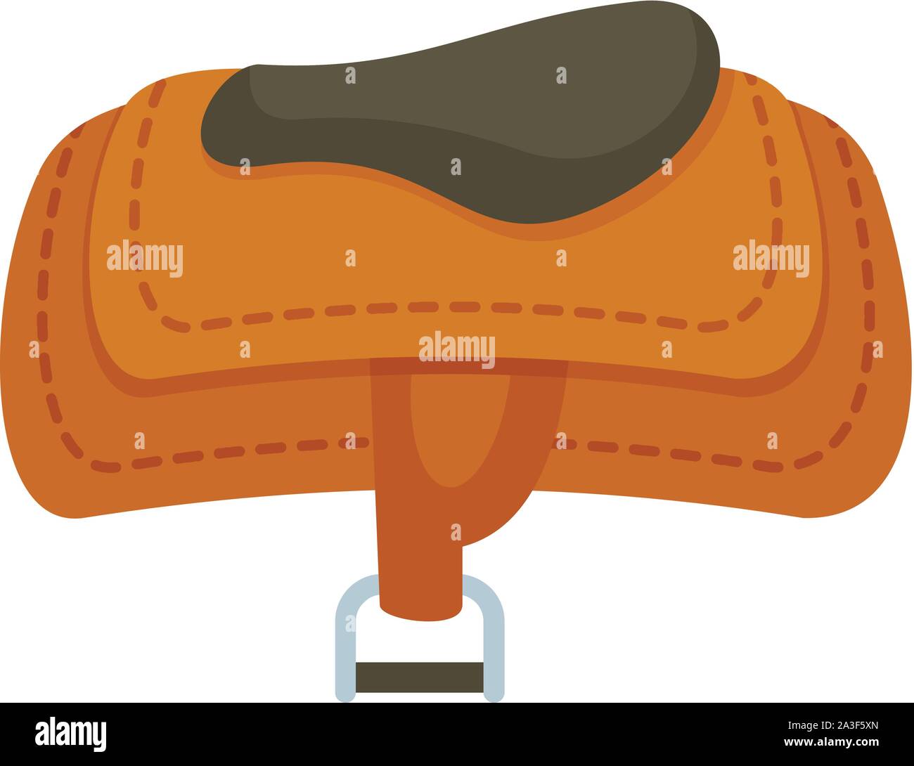 Horse riding saddle icon. Flat illustration of horse riding saddle