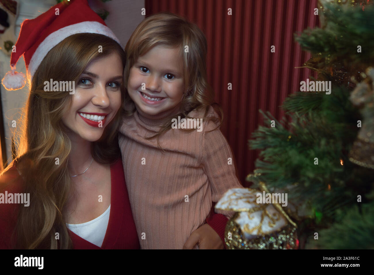 christmas with mama Stock Photo
