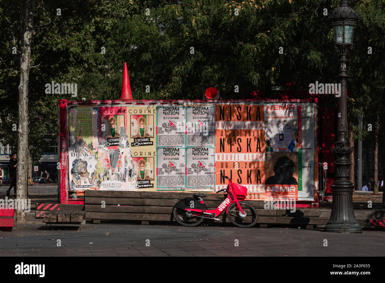 Paris streets in sunny day Stock Photo