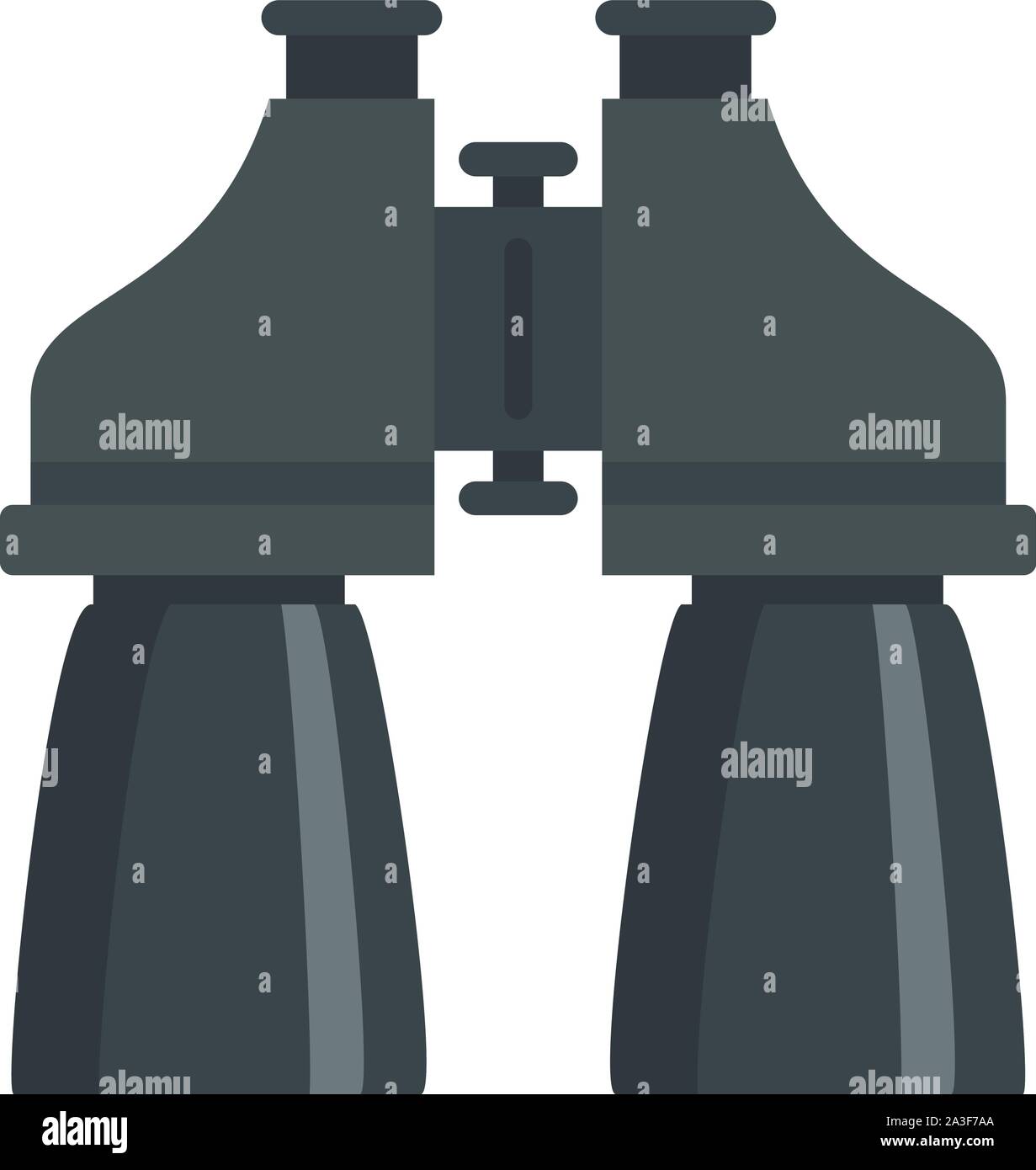 Plastic binocular icon. Flat illustration of plastic binocular vector