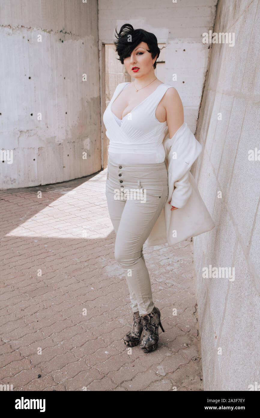 Young Fat Girl Standing In Stock Photos Young Fat Girl Standing