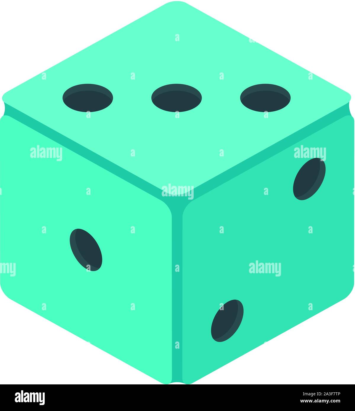 Small dice icon. Flat illustration of small dice vector icon for web design Stock Vector