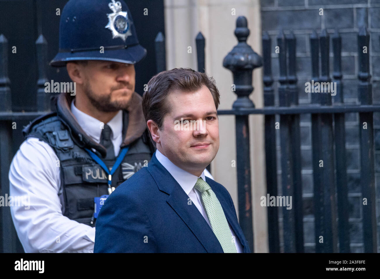 London UK 8th Oct. 2019,  Robet Jenrick, Housing Minister, arrives at a Cabinet meeting at 10 Downing Street, London Credit Ian Davidson/Alamy Live News Stock Photo