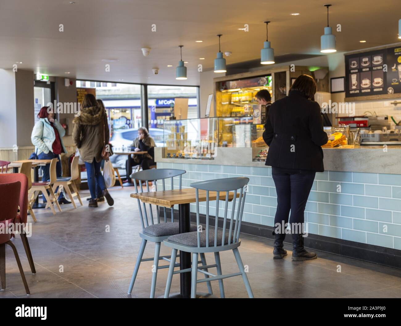 Interior of a Costa Coffee shop, Axminster, Devon Stock Photo Alamy