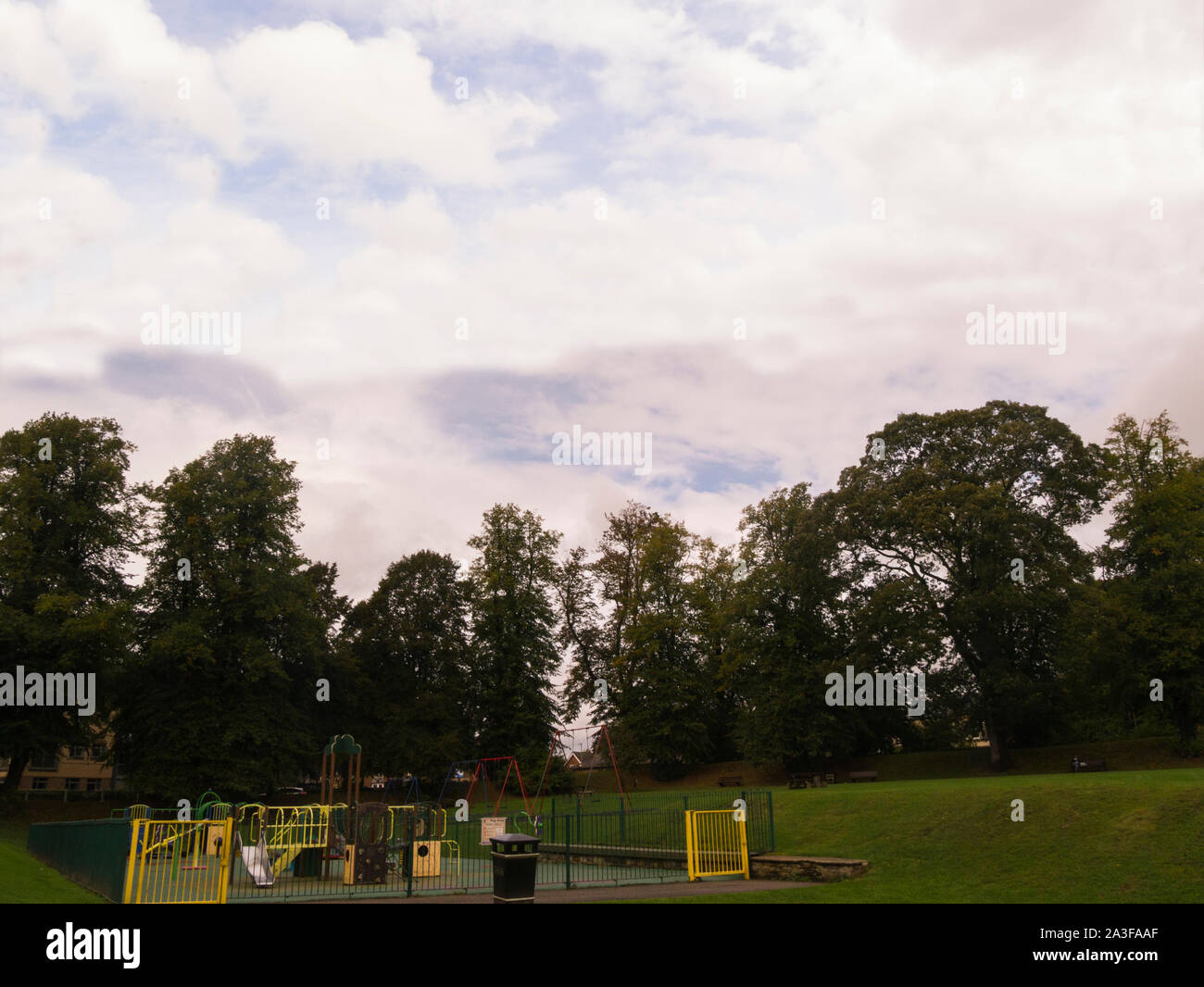 Childrens play area in Cutts Close Park Oakham County town of Rutland