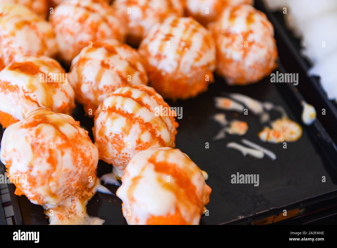 Obba Flying Roe Rice Ball Flying fish roe rice ball hi-res stock photography and images - Alamy