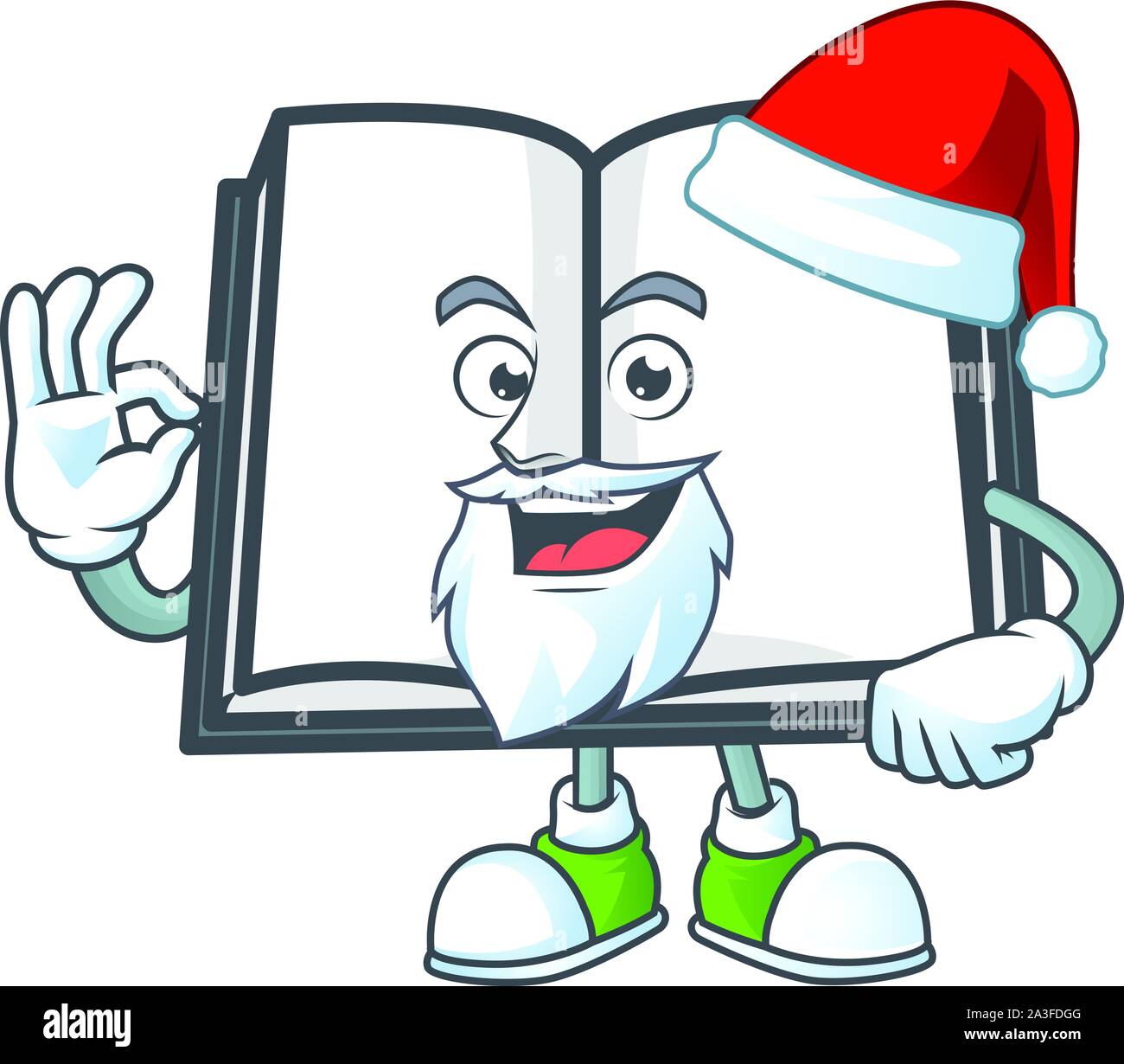 Santa open book on a white background Stock Vector Image & Art - Alamy