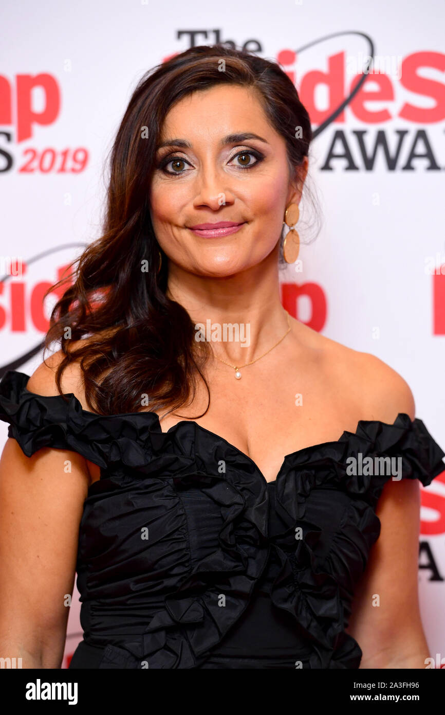 Rebecca Sarker arriving for the Inside Soap Awards 2019 held at Sway