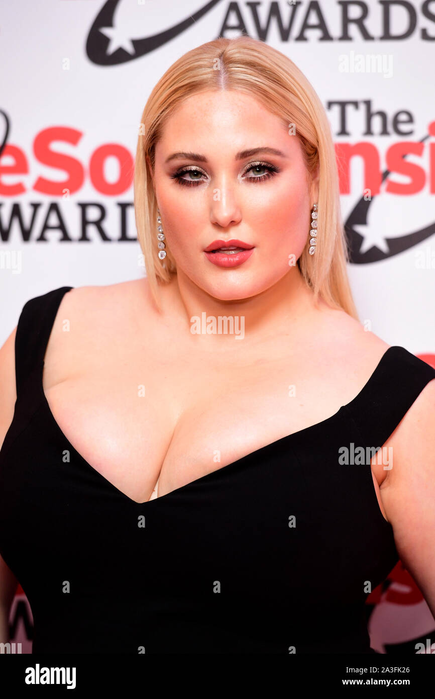 Hayley Hasselhoff arriving for the Inside Soap Awards 2019 held at Sway,  Covent Garden, London Stock Photo - Alamy