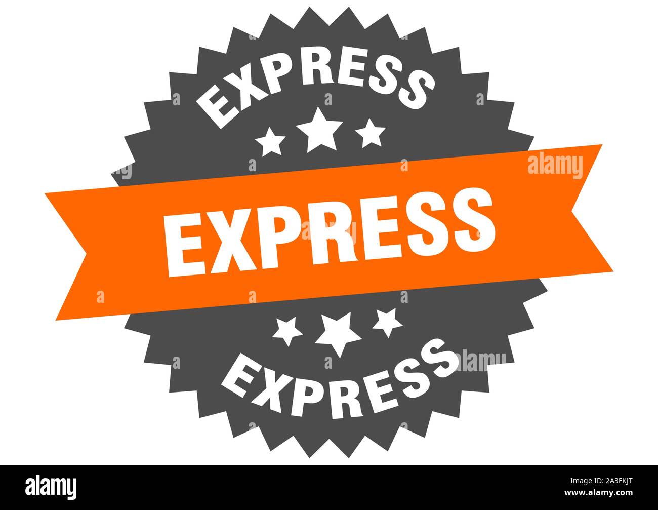express sign. express orange-black circular band label Stock Vector ...