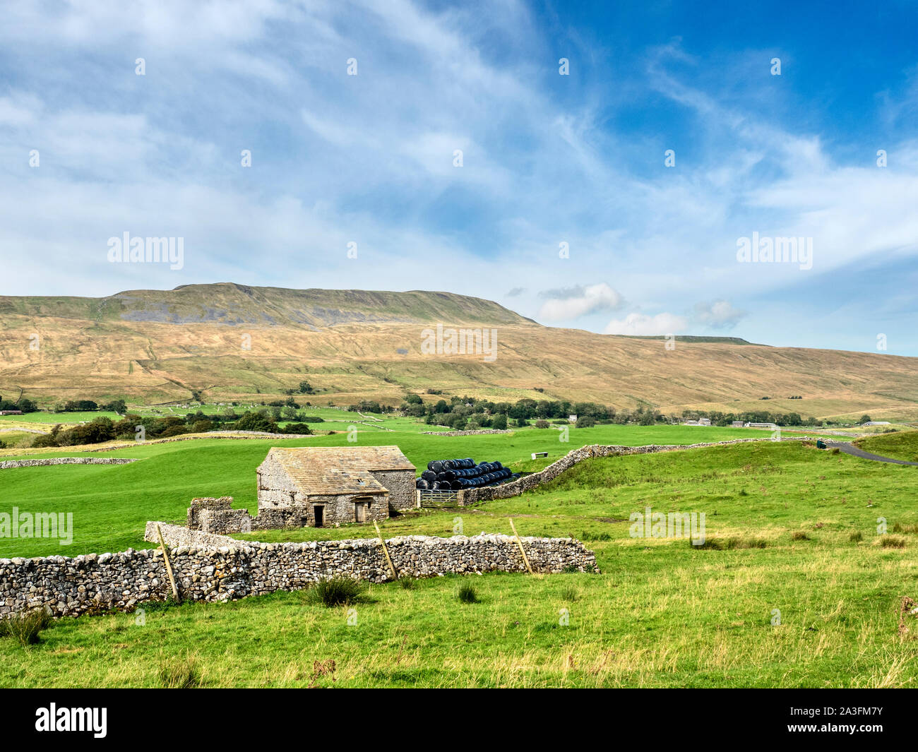 Remote Field Barn Blow The Slopes Of Whernside The Highest Peak In