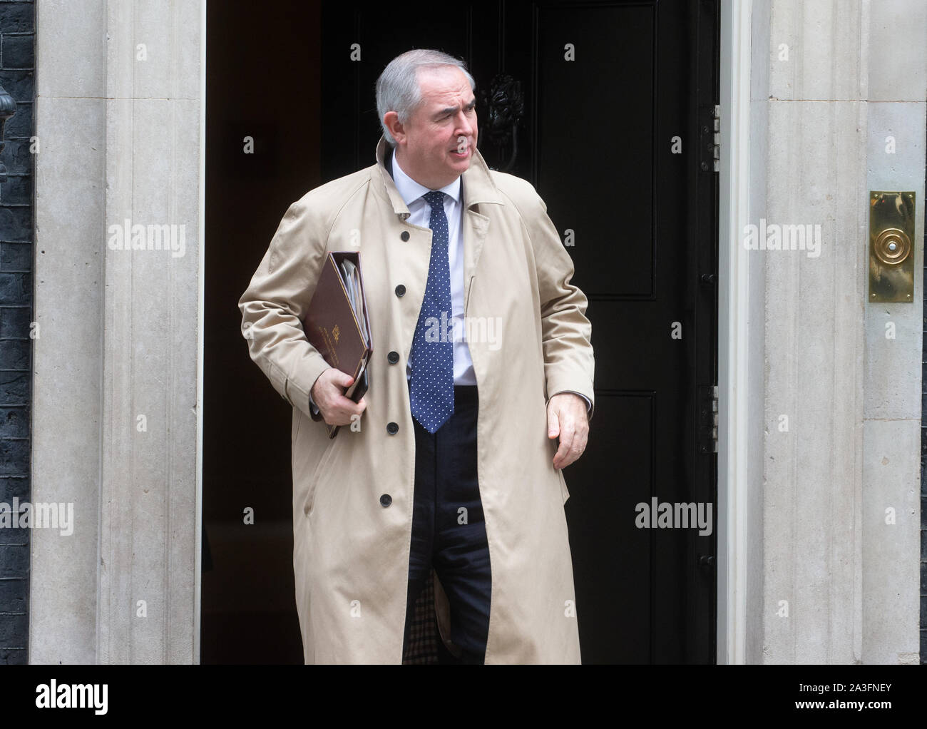 London, UK. 8th Oct 2019. Geoffrey Cox, Attorney General, leaves the Cabinet meeting. Credit: Tommy London/Alamy Live News Stock Photo