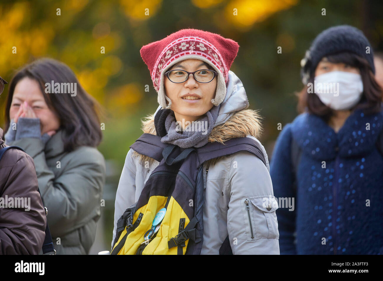Japan Tokyo Woman near Ueno station 6-1-2018  foto Jaco Klamer Stock Photo