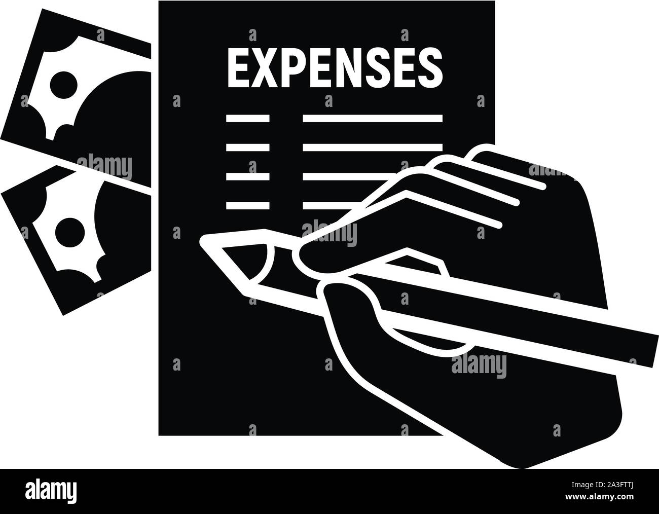 Expenses signing report icon, simple style Stock Vector Image & Art - Alamy