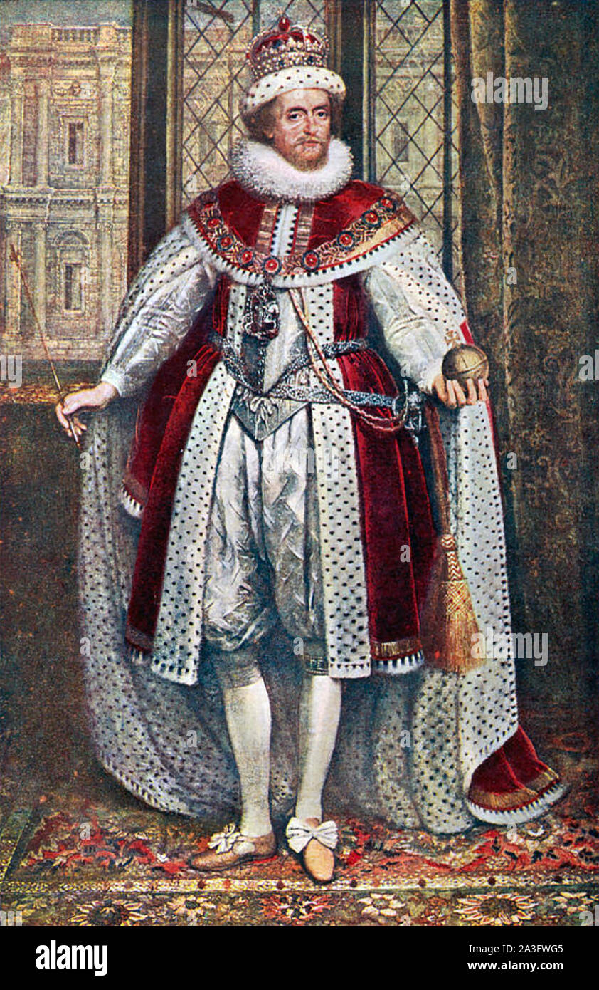 JAMES 1 (1566-1625) as King of England Stock Photo