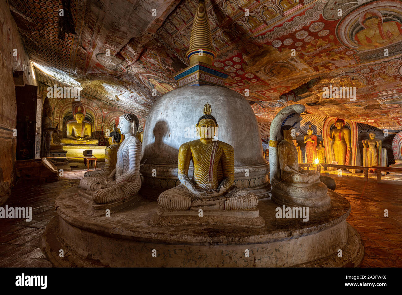 Dambulla historical cave temple in Sri Lanka Stock Photo