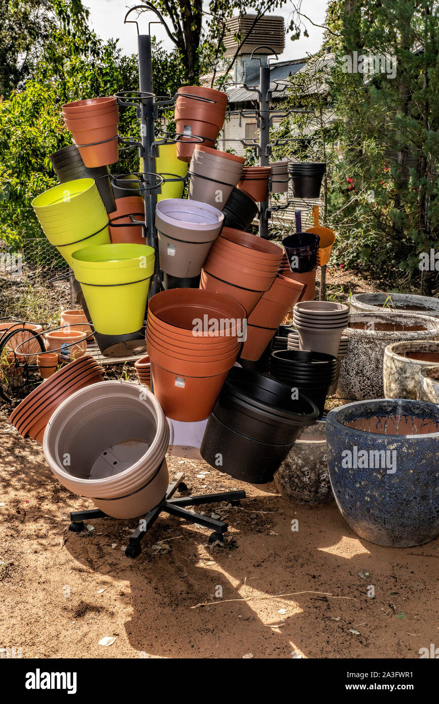 Assorted plant pots in a garden nursery Stock Photo Alamy