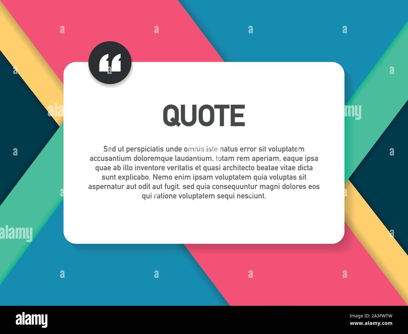 Quote background vector. Creative Modern Material Design Quote template ...