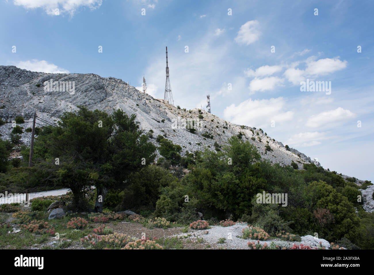 Mount Olympos, Lesvos, Greece. Stock Photo
