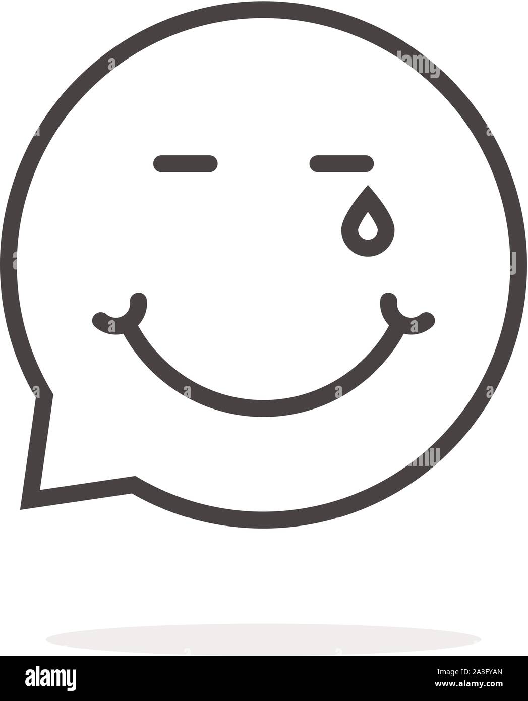 Happy emoji emoticon smiley face Black and White Stock Photos & Images