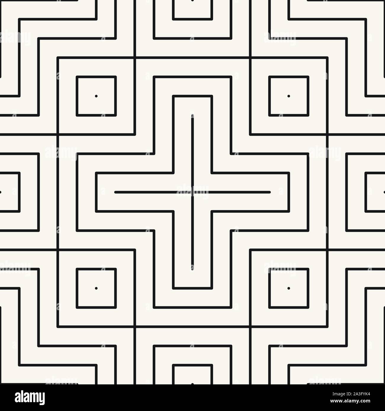 Vector seamless pattern. Repeating abstract background. Black and white ...