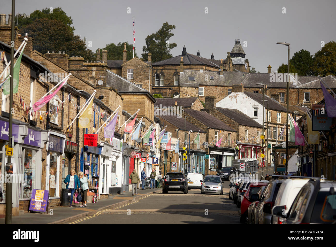 New Mills in Derbyshire formerly part of Stockport Market street