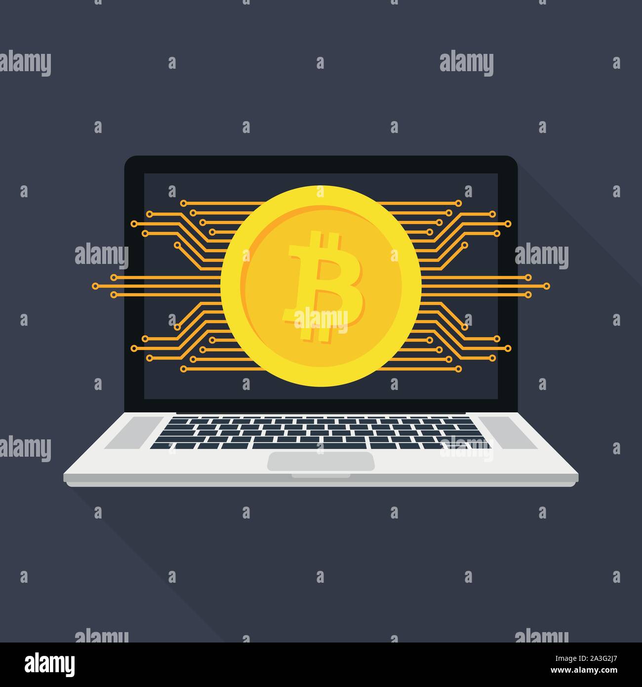 Networks - Business and Global Financial Connections, Cryptocurrency, Bitcoin Trading, Online Banking and Money Transfer Concept Design. Vector Stock Vector