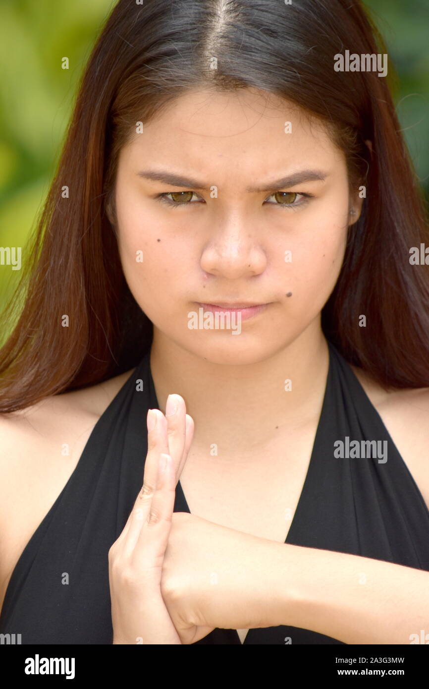 An Attractive Female And Anger Stock Photo - Alamy