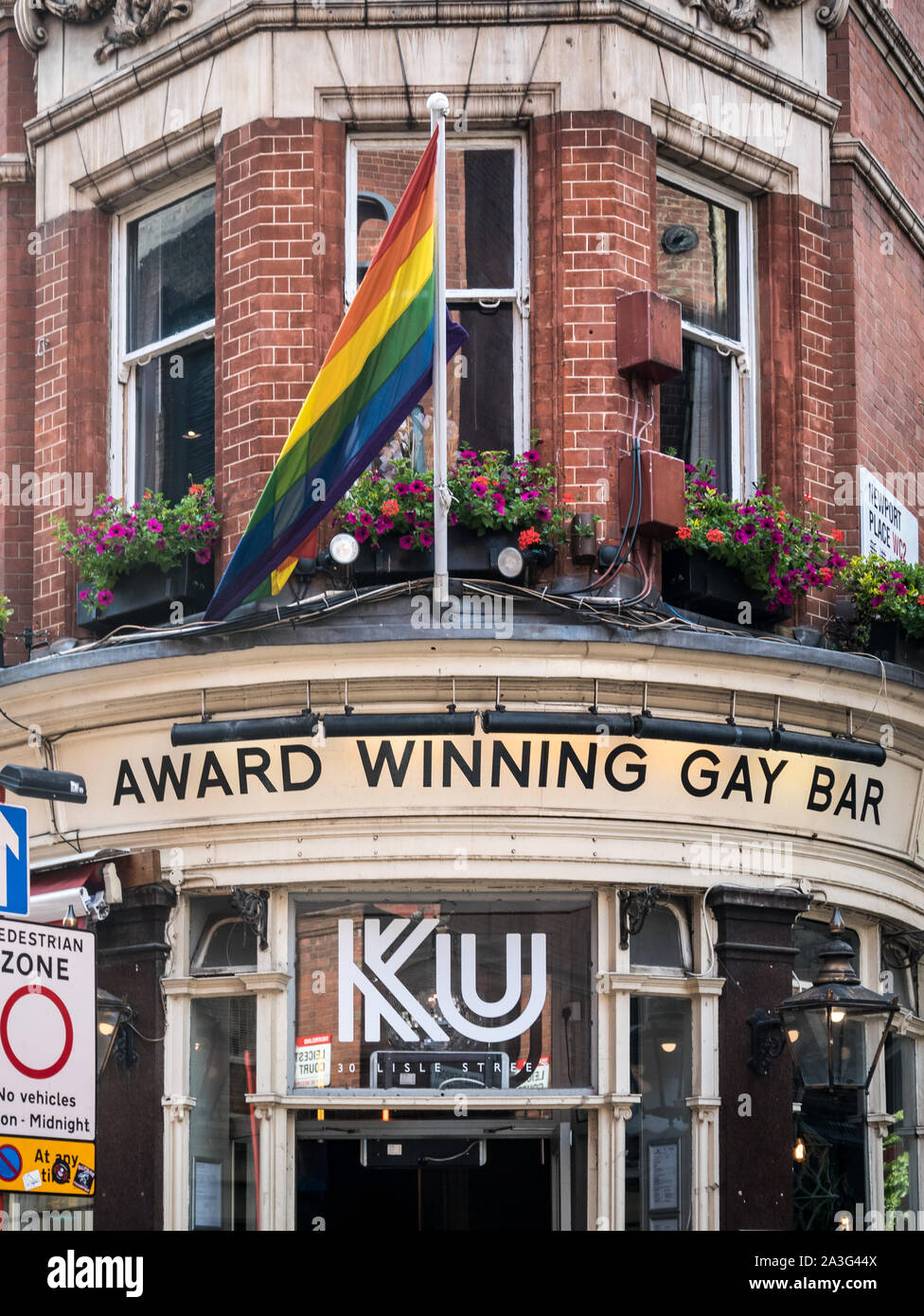 KU - award winning gay bar, Soho, London, UK Stock Photo