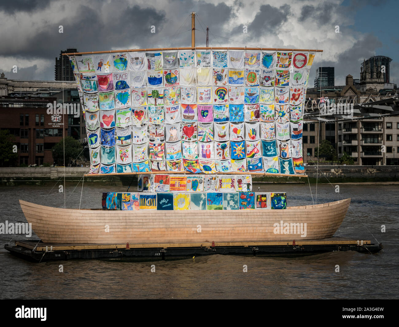 Ship of Tolerance by Ilya and Emilia Kabakov, River Thames, London, UK Stock Photo