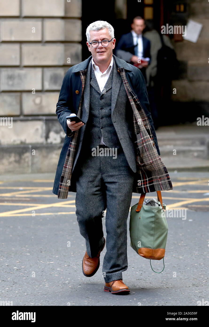 Jolyon Maugham QC outside the Court of Session in Edinburgh, as judges are asked to consider whether a court can sign a Brexit extension request letter on behalf of the government. Stock Photo