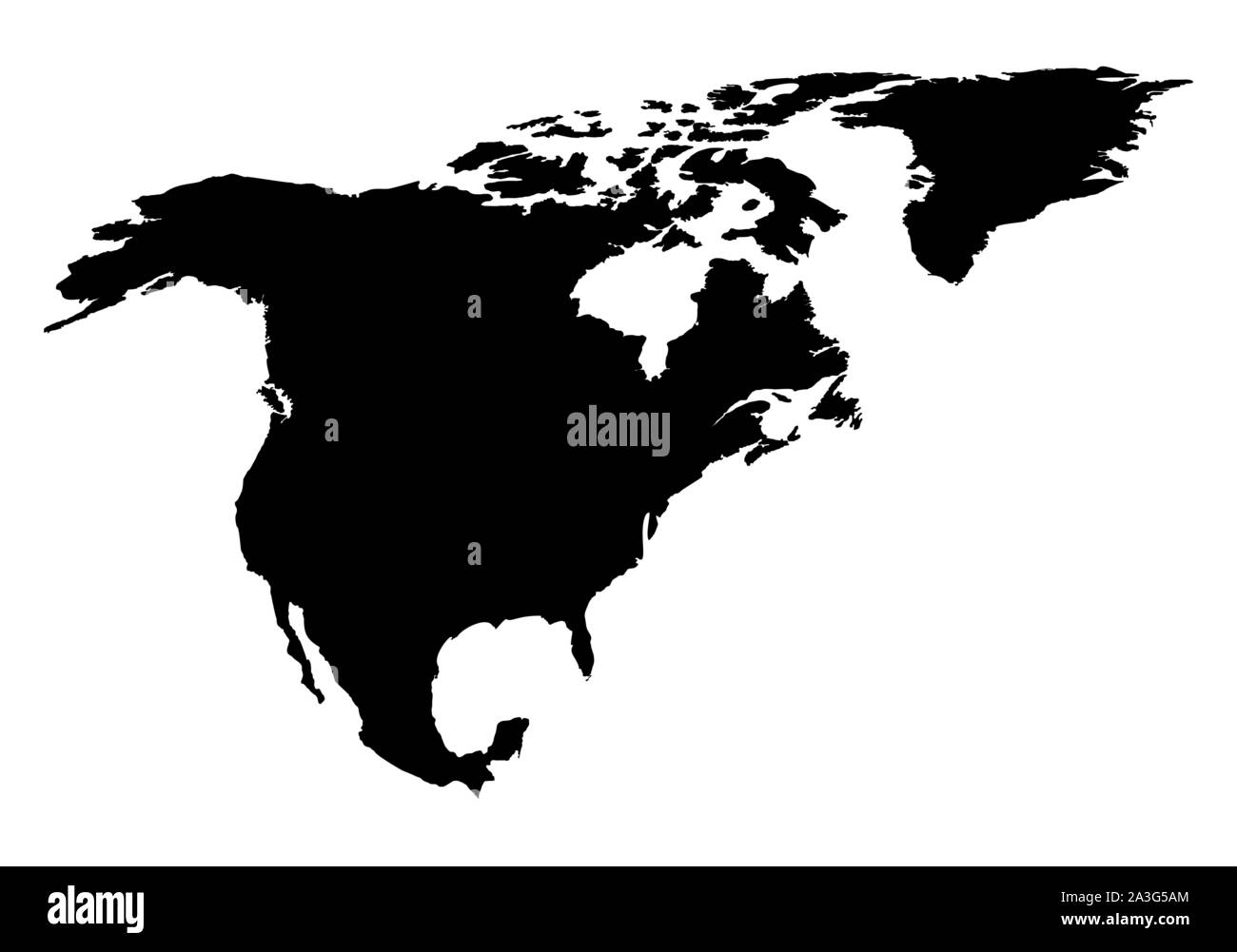 North america usa florida Black - North America Silhouette Map 2A3G5AM