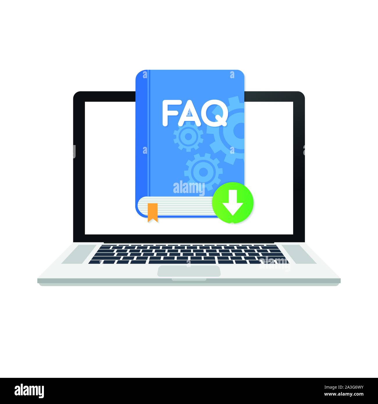 Download FAQ Book icon with question mark. Book icon and help, how to ...